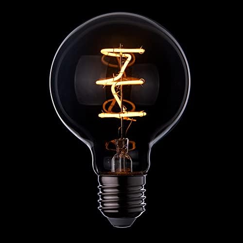 Sijunsi G25 liderou lâmpadas Edison, lâmpadas lideradas por 4W 4W, equivalente 40W, luz branca macia de 2700k, base média E26, 320lm, 6 pacote, vidro transparente, LED led de LED de LED patenteado Tech Tech Tech Tech Tech Tech Tech Tech
