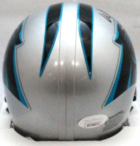 Wesley Walls autografou o mini capacete Carolina Panthers - JSA W Auth *Black - Mini capacetes autografados da NFL