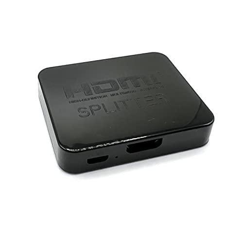Ushub HDMI Splitter 1 em 2 out 4K, Splitter HDMI 1 a 2 Amplificador para Full HD 1080p 3D