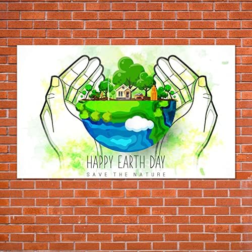 Pano de fundo do dia da Terra Happy Earth Save the Nature Banner 22 de abril Proteção Ambiental do Dia da Terra Deocrações e suprimentos para o escritório da sala de aula em casa