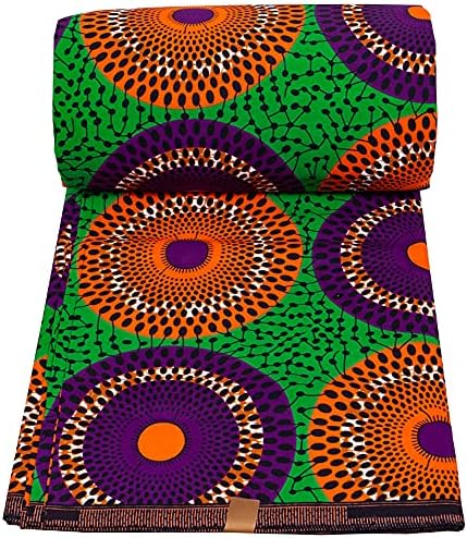 Tecido africano algodão ankara kente tecido estampado 6 jardas para vestido de festa 24fs1406