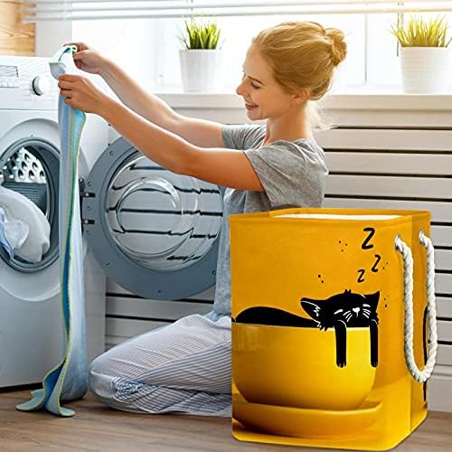 Homomer Laundry Tester Desenho de gato Copo de dormir Caskets de lavanderia colapsível