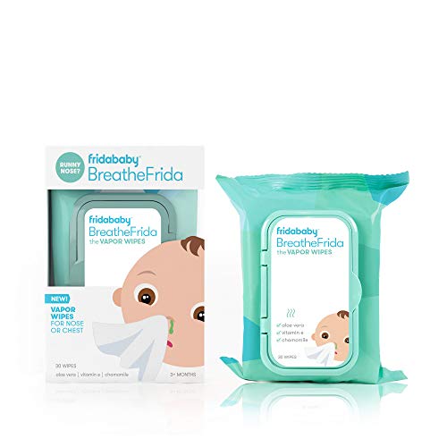 Breathefrida Vapor Wipes para nariz ou peito por Frida Baby, 30 contagem