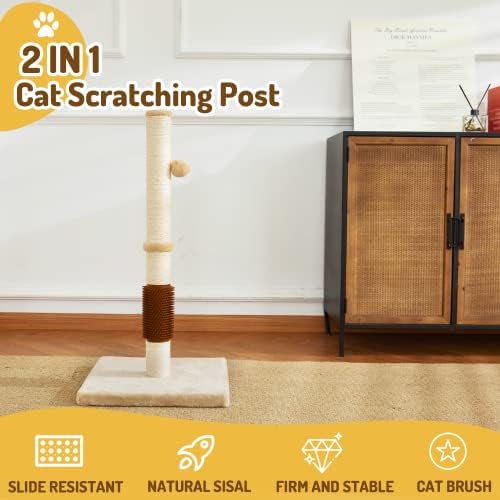 Postagem de arranhões de gato de mewhomm 33 com pincel de gato e gatos de 35 de 35 para gatos grandes com condomínio de