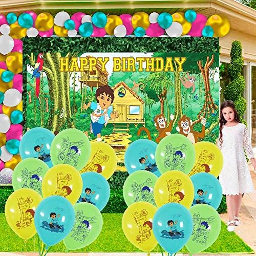 De Ago Party Supplies Decorações Bolo de aniversário Topper Balloons Banner Beddrop Decor