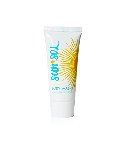 Sol + sol Sol Lavagem corporal refrescante com fragrâncias quentes de coco e baunilha, produtos de higiene pessoal de tamanho
