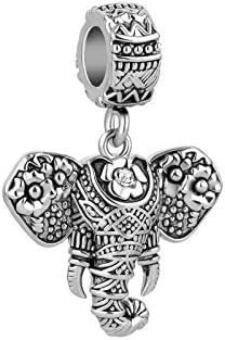 SBI Jewelry Elephant Tailândia Lucky Charm para pulseiras para mulheres amigas vizinhas BFF irmã Família Flor Animal Dangle Kichain