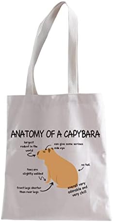 Xyanfa Capybara Makeup Bag Capybara Fan Gift Capybara Proprietário Bolsa Cosmética Capybara Amante Anatomia de um Capybara