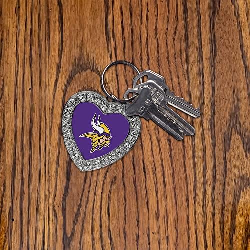 NBA RICO Industries Metal Rhinestone Heart Keychain, Orlando Magic, 1,38 x 3 polegadas