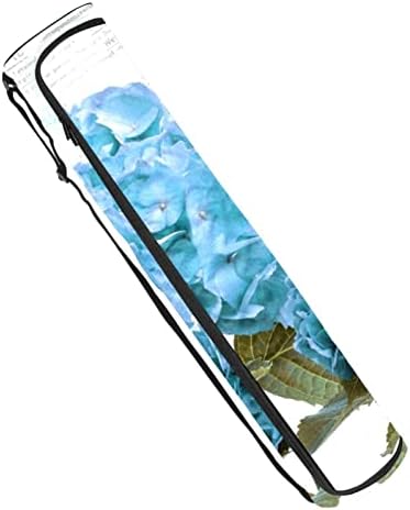 Bolsa de tapete de ioga ratgdn, hidrangea azul vintage ioga transportadora de tape