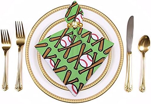 Baseball Pattern Padratedpriado para jantar reutilizável pano de guardanapo perfeito para casamentos coquetéis jantares de Natal guardana