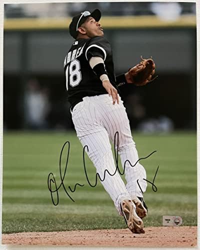 Orlando Cabrera assinou autografado brilho 8x10 foto Chicago White Sox - MLB autenticado