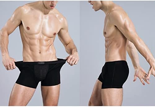 Xsion 2/4/6 Men Pacote de roupas íntimas terapia magnética boxer cueca assistência médica shorts de conforto suave preto respirável preto