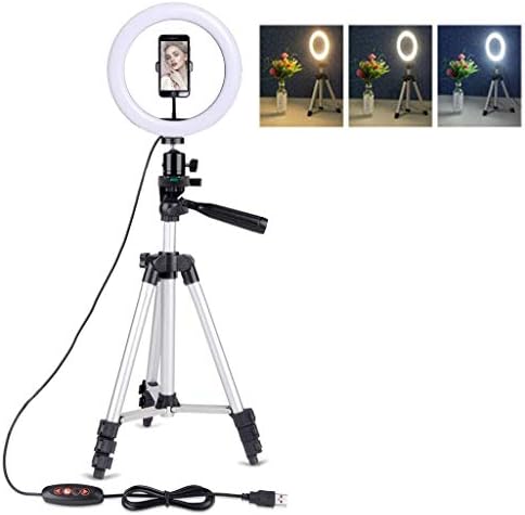 Kit de 5500k anel de luz para maquiagem de câmera 8in SMD Dimmable LED com Stand Home Electronic Ring Light com bateria