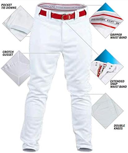 Rawlings Pro 150 Série Game/Practice Baseball Pant, adulto, canal, comprimento total