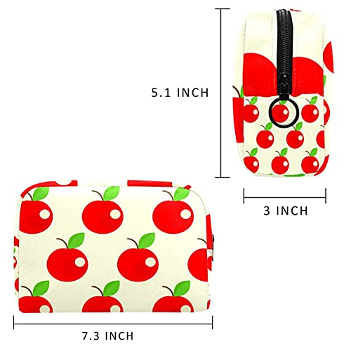 Bolsa de higiene pessoal Bolsa de lava -lava de maquiagem cosmética com maçãs com zíper frutas para acessórios de viagens