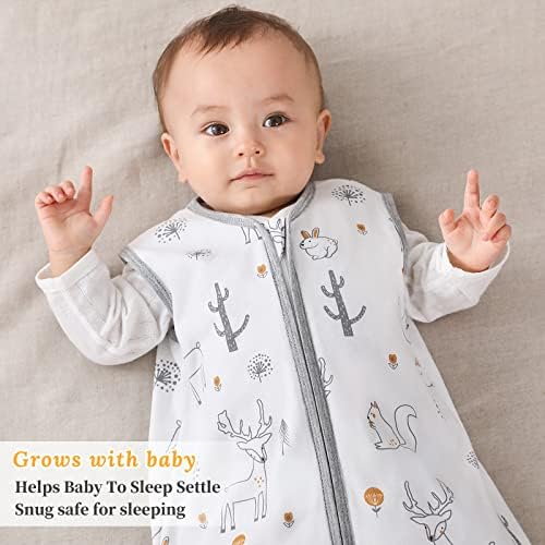 Beamama Baby vestível cobertor, saco de sono para bebês, algodão, unisex-baby, saco de dormir de transição, encaixa os bebês de 0 a 12 meses