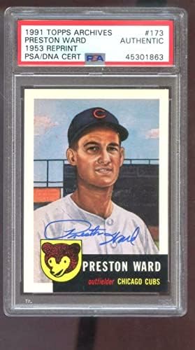 1991 Topps Archives 1953173 Preston Ward Autograph Auto PSA/DNA Baseball Card - Baseball Slabbed Cartis autografados