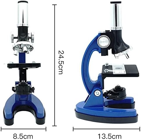 Kit de acessórios para microscópio DEIOVR para adulto, microscópio de alta definição biológico de 1200x com 17 acessórios Kit de Microscópio de Laboratório de Laboratório de Acessórios para Estudantes HD Child Child Child Child Child