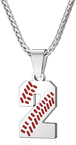 Colares de beisebol personalizados de Wikavanli Número da camisa de beisebol 00-99 colar de aço inoxidável aço de beisebol colar de beisebol Jóias de joias de joias para meninos meninas homens homens