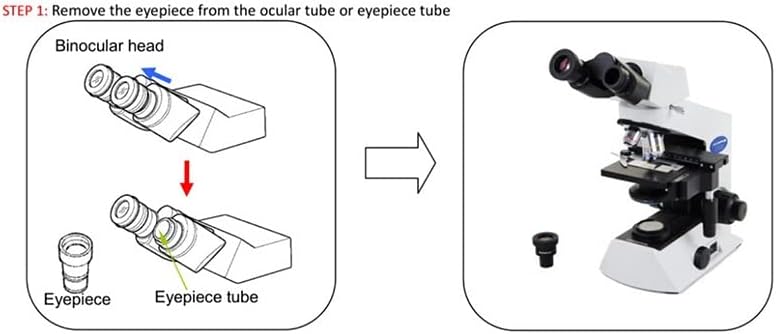 Acessórios para microscópio 0,37x 0,5x 0,75x Câmera de microscópio ocular redução do adaptador Laboratório Consumíveis