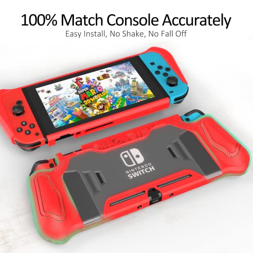 Protetor de Leyusmart para Nintendo Switch, caixa de preensão protetora com estojo de cartão de jogo e protetor de tela