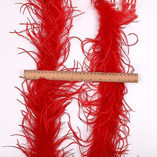 2 yards plumas brancas avestruz penas de penas de roupa artesanal de penas diy plumas festa de casamento de casamento