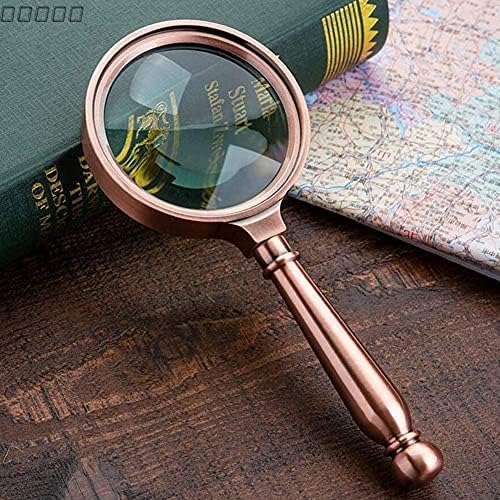 Czdyuf Reading Loupe Loupe Glasses 10x ， para leitura de livros e jornais, observação de insetos e hobby, quadro de metal científica