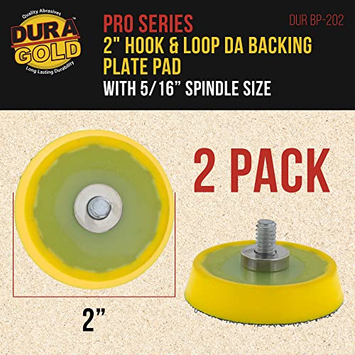 Dura -Gold Pro Série 2 Hook & Loop Da Backing Plate Plac com tamanho de rosca M6, 2 pacote - Dualidade de lixadeira orbital