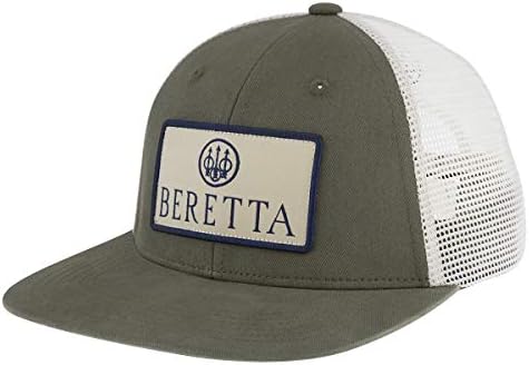 Beretta Men's Flat Bill Patch Outdoor Casual Mesh Backer Trucker Hat