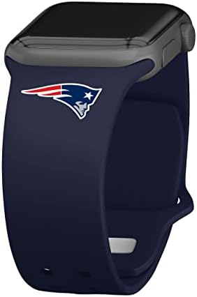 Time de jogo New England Patriots Silicone Sport Watch Band compatível com Apple Watch