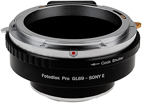 Adaptador de montagem da lente Fotodiox Pro - compatível com a lente de montagem Fujica Gl69 para a Sony Alpha E -Mountless