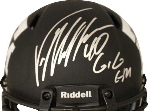 Von Miller assinou o Texas A&M Aggies Authentic Eclipse Helmet Gig Em JSA 30041 - Capacetes da faculdade autografados