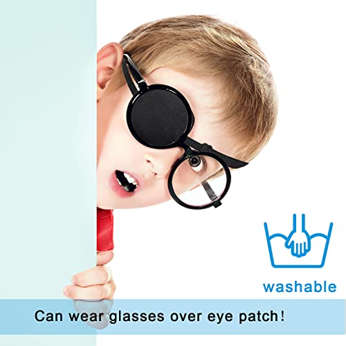 THSIREE 2PCS Eye Patch, Medical Eye Patches para adultos, adesivo 3D ajustável, Amblyopia macio Amblypia Patchos de olho preguiçosos para os olhos esquerdo ou direito, para adultos e crianças