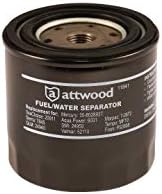 Attwood 11841-4 Filtro de separador de combustível/água universal de 10 mícrons com junta dupla