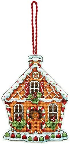 Dimensões Kit de ornamento de tela de plástico 3,25 x4.25-Gingerbread House -70-08917