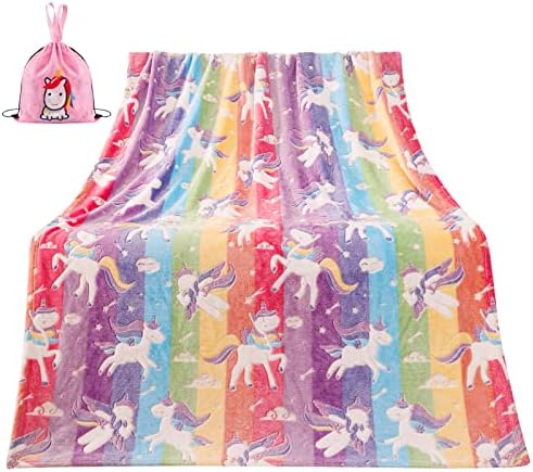 Taberies Glow in the Dark Blanket Unicorns Presentes para meninas, presentes do dia dos namorados para crianças filhas para