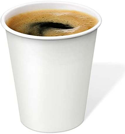 AX AX FOLHIE 300 PCS 6 oz Copos de papel descartáveis, bebidas quentes e frias bebem xícara para café, água, suco para