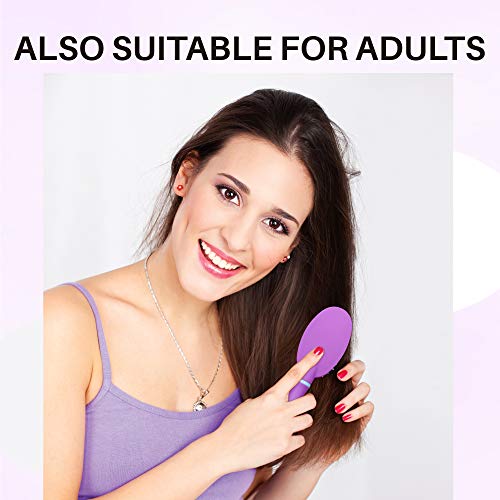 Escova de cabelo infantil 3 conjuntos - escova de cabelo rosa e escova de cabelo roxo