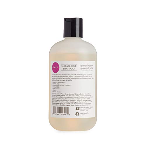 Dani Natural Hidratante Shampoo Naturals - aroma suculento de maracujá - limpadores de coco orgânicos aloe vera