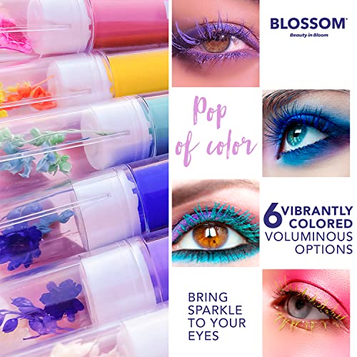 Blossom líquido Volumizando a cor rímel resistente à água, Iridescência Glitter Glitter Shimmer Sparkle Lip Gloss, 0,22 fl.