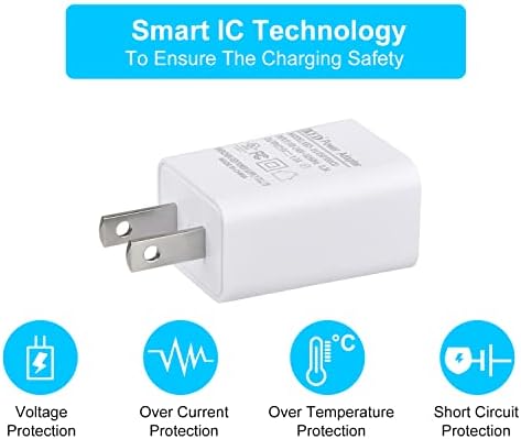 Cabo de extensão de energia de 20 pés de 20 pés com adaptador de parede compatível com wyzecam, panela de câmera wyze, câmera yi, ninho