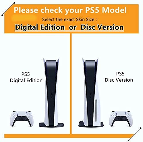 Motot FXCON para PS5 Skin Disc Edition & Digital Edition Console e Skins de tampa de vinil controladores envoltem resistência