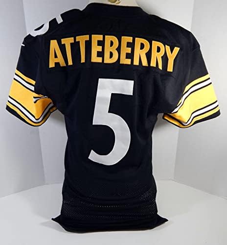 2000 Pittsburgh Steelers Kyle Atteberry #5 Jogo emitido Black Jersey 44 DP21392 - Jerseys de jogo NFL não assinado usada