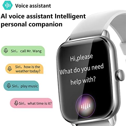 Relógio inteligente que pode enviar mensagens de texto e chamar, 1,9 Fitness Watch for Men Mulher, Smart Watch for iPhone