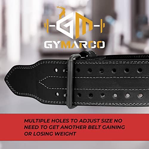 Cinturão de levantamento de levantamento de peso da gymarco - Cinturão de levantamento de couro cinto de treino de couro