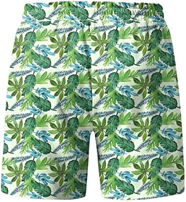 Shorts para homens shorts soltos encaixes tropicais estampas tropicais banheira de traje de banho de maiô com bolsos Bolsões de