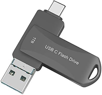 1 TB de unidade flash USB para telefone, USB3.1 para USB C Stick Memory Stick 1000 GB, Woficlo Drive de polegar de transferência de alta velocidade Tipo-C para iPad Pro, Mac Pro, Samsung Galaxy, PC.Black