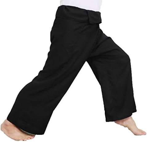 Calças de massagem de ioga embrulham calças pescadoras de cintura preta de 50 , confortáveis ​​ligeiramente finas