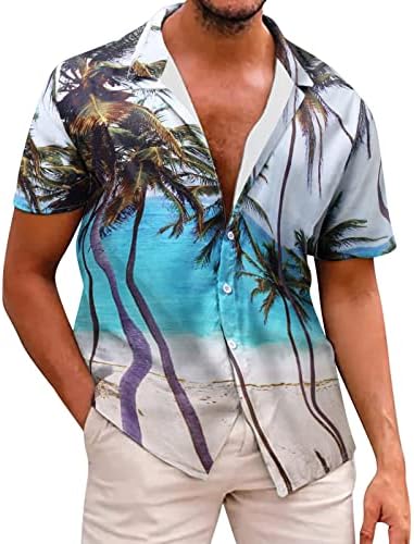 Camisa de praia fúngica masculina Aloha Tropical Party camisas